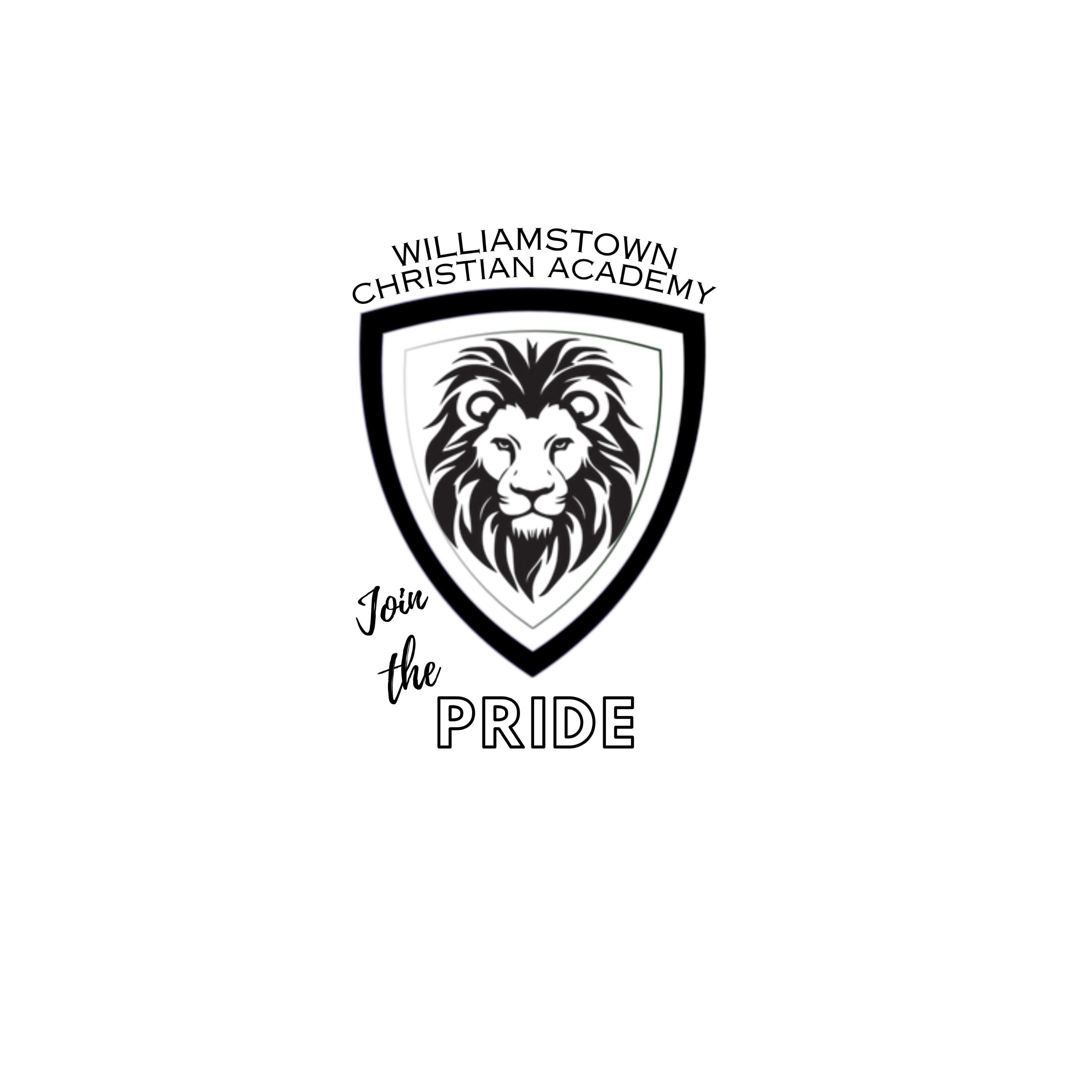 Williamstown Christian Academy Join the Pride logo design